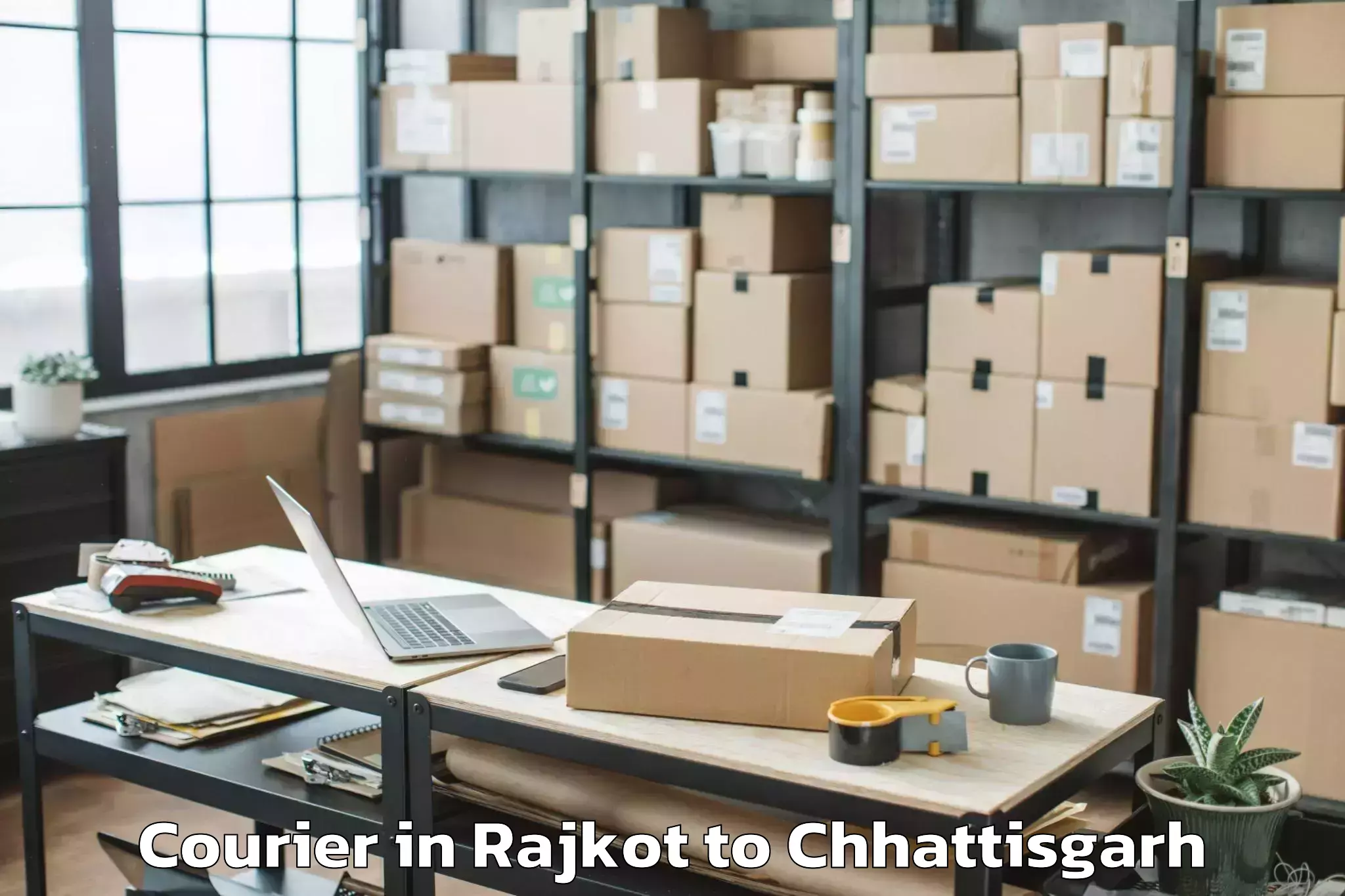 Easy Rajkot to Bilaigarh Courier Booking